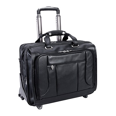 Greenwich Mid-Size Professional Laptop Briefcase McKlein Black 87845 Leather 